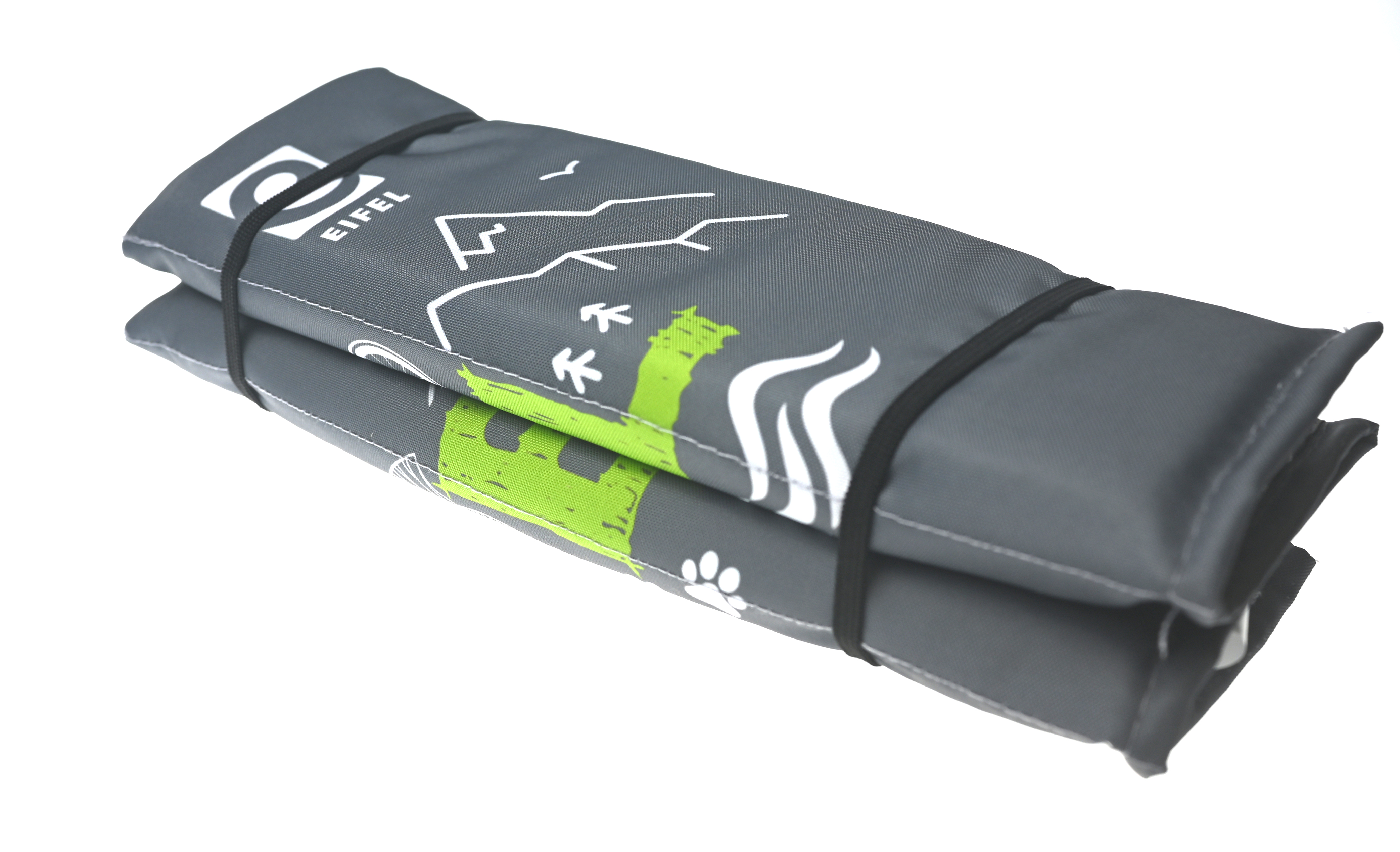 Sitzkissen Eifelspuren grau, faltbar