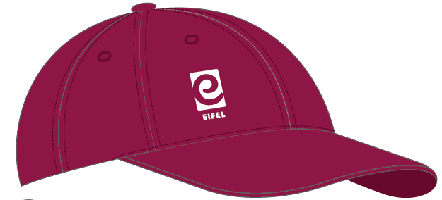 Basecap bordeaux Microfaser Logo Eifel