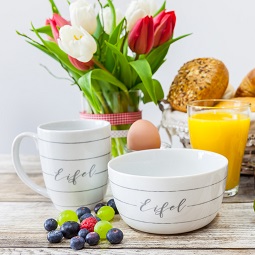 Ansicht ein Set: Tasse und Schale EMIL