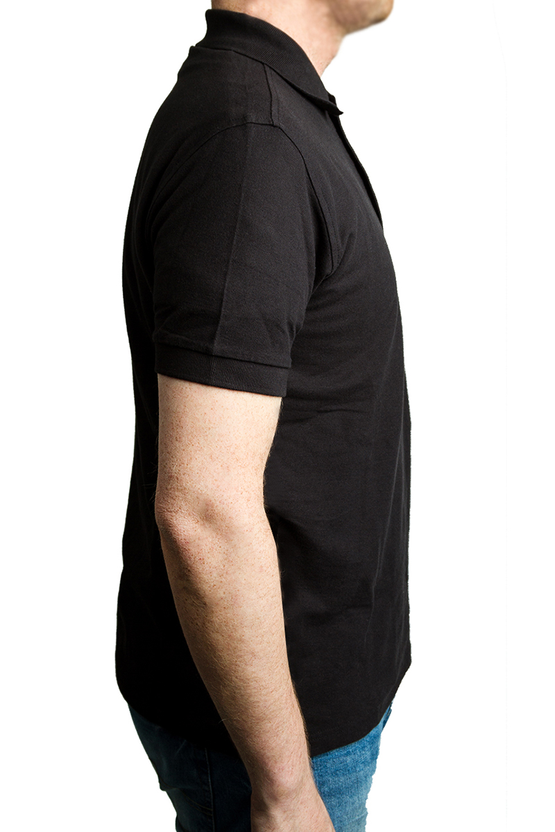 EIFEL-010011 Herren Polo-Shirt, schwarz